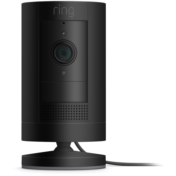 Ring - Stick Up Indoor/Outdoor 1080p Wi-Fi Wired Security Camera - Black