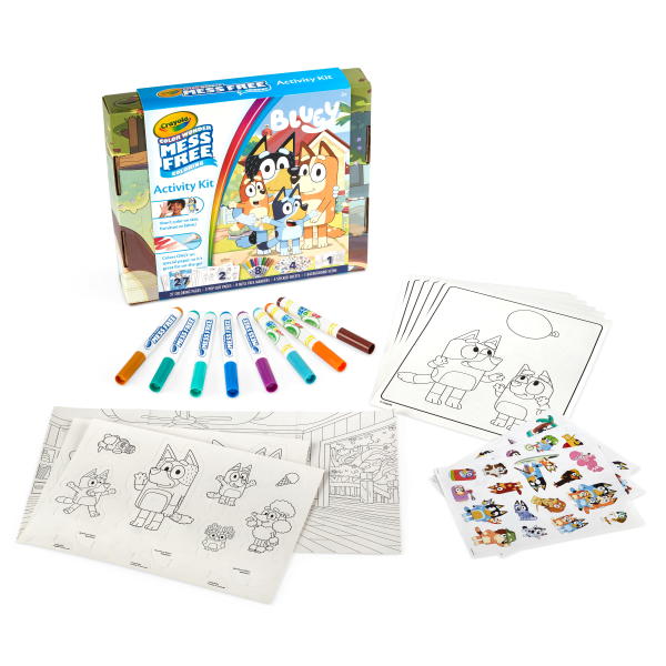 Crayola Color Wonder Bluey Activity Kit  Easter Basket Essentials  27 Mess Free Coloring Pgs  8 Markers  Stickers  Easter Crafts  Easter Gifts3+