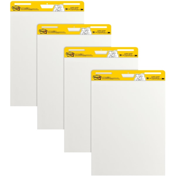 Post-it Super Sticky Easel Pads  White  25 in. x 30 in.  4 Pads