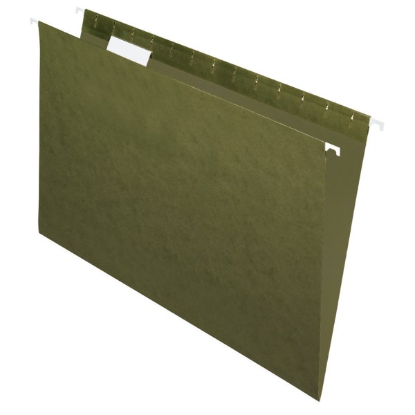 OfficeMax Hanging Folders - Standard Green, Legal, 1/5 Cut, 25/Box