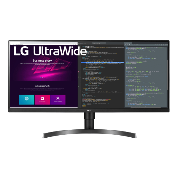 LG 34" UltraWide QHD 3440x1440 21:9 IPS HDR10 Monitor with FreeSync 34WN750-B( screen damage)