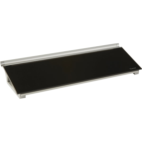 Quartet Glass Dry-Erase Desktop Computer Pad  18  x 6   Black  (GDP186B)