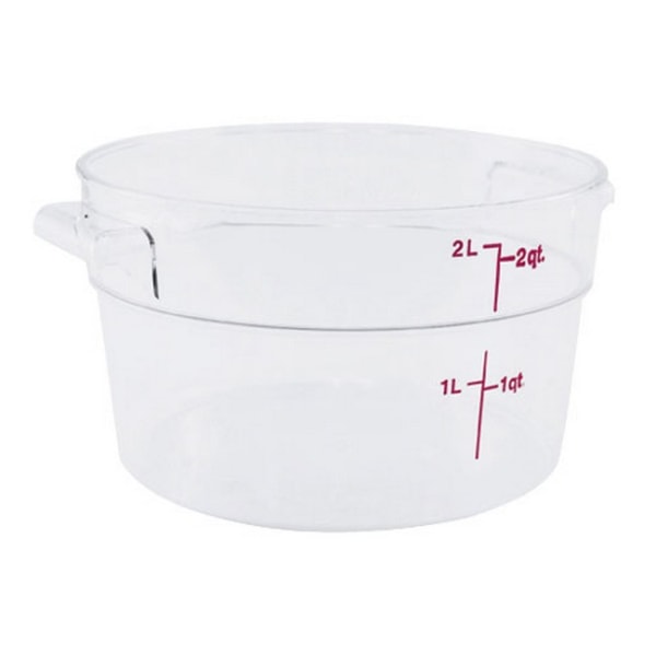 Cambro Clear Round Food Storage Container 2QT