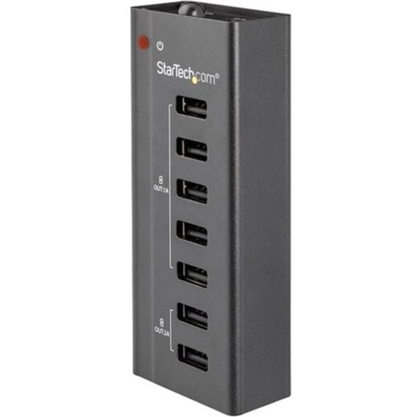 StarTech.com 7 Port USB 3.0 Charging Station with 5x 1A Ports and 2x 2A Ports - 5Gbps - Standalone USB Charging Strip for Multiple Devices