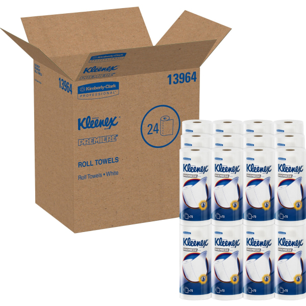 Condition photo showing New/Like New for kleenex premiere kitchen paper towel 1-ply perforated roll 10 2/5 in x 11 in 1 count
