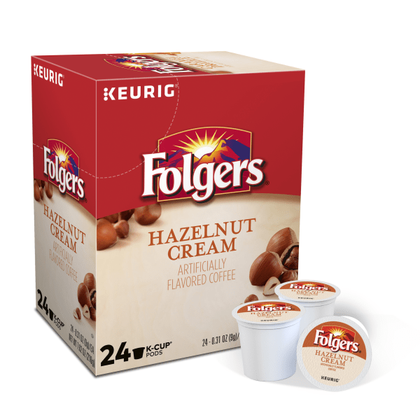 (Best By Dec 4, 24) Folgers Hazelnut Cream K-Cup Coffee Pods, Keurig and K-Cup Compatible Brewers (Count unknown)