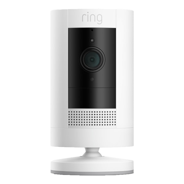 Ring - Stick Up Indoor/Outdoor Wire Free 1080p Security Camera - White