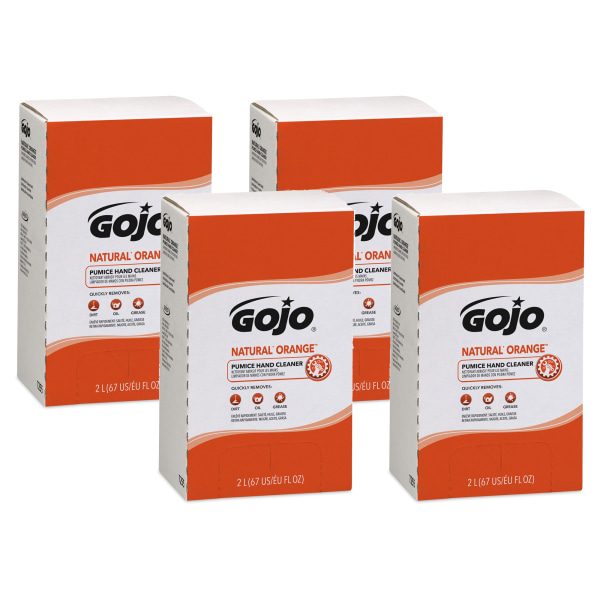 GOJO NATURAL ORANGE Pumice Hand Cleaner Refill  Citrus Scent  2000mL  4/Carton
