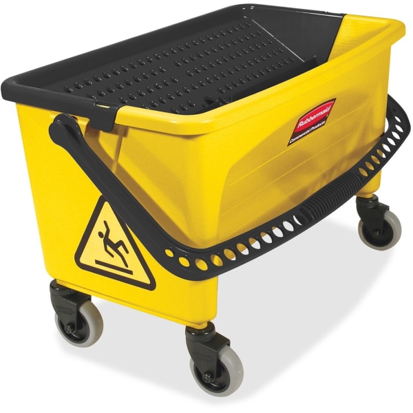 RUBBERMAID FGQ90088YEL Mop Bucket and Wringer,28 qt,Yellow/Blk