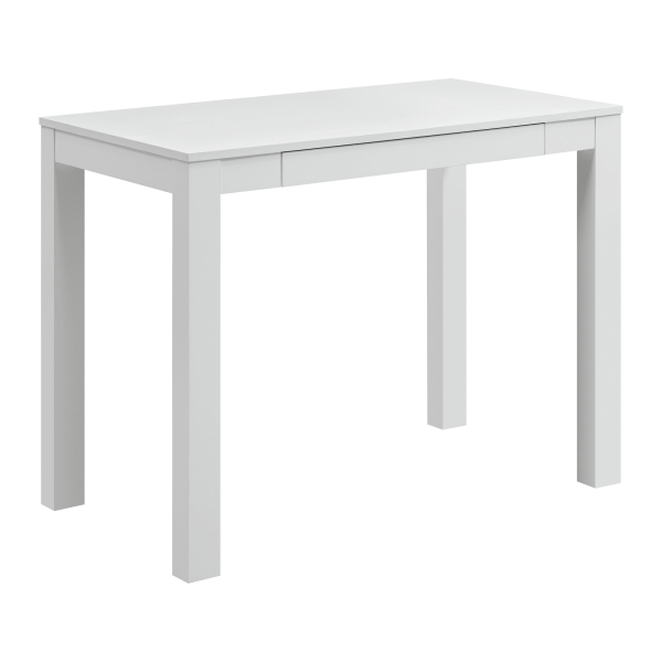 Ameriwood Parsons Desk with Drawer, White Finish