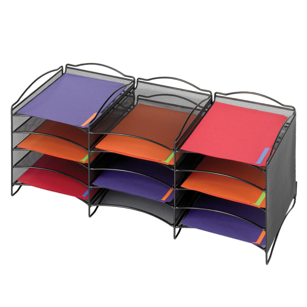 Safco Onyx 12 Compartment Mesh Literature Organizer