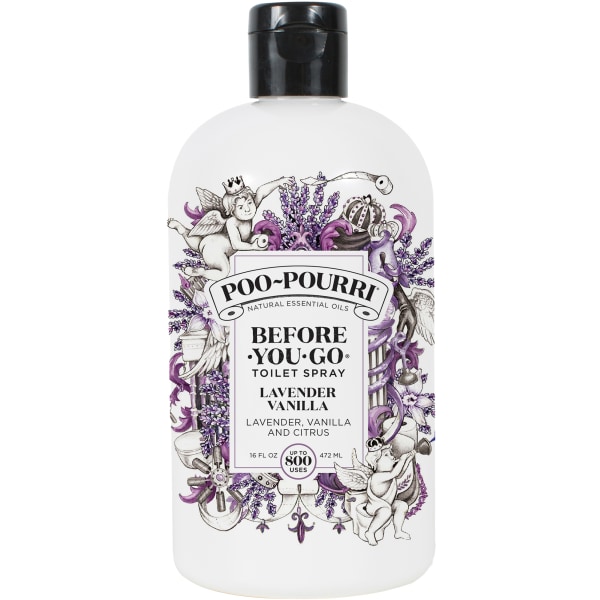 (7-pack) Poo-Pourri  Lavender Vanilla  16oz  Before-You-Go Toilet  Essential Oils  Natural  Non Aerosol (Bathroom odor eliminating Air Freshener)