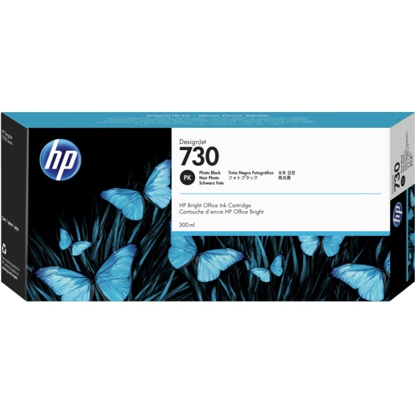 HP 730 300-ml Photo Black DesignJet Ink Cartridge  P2V73A