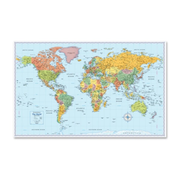 Rand McNally M-Series Full-Color World Map  50 x 32
