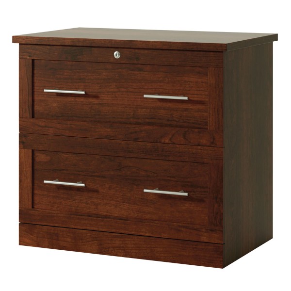 Realspace? 2-Drawer 30"W Lateral File Cabinet, Mulled Cherry