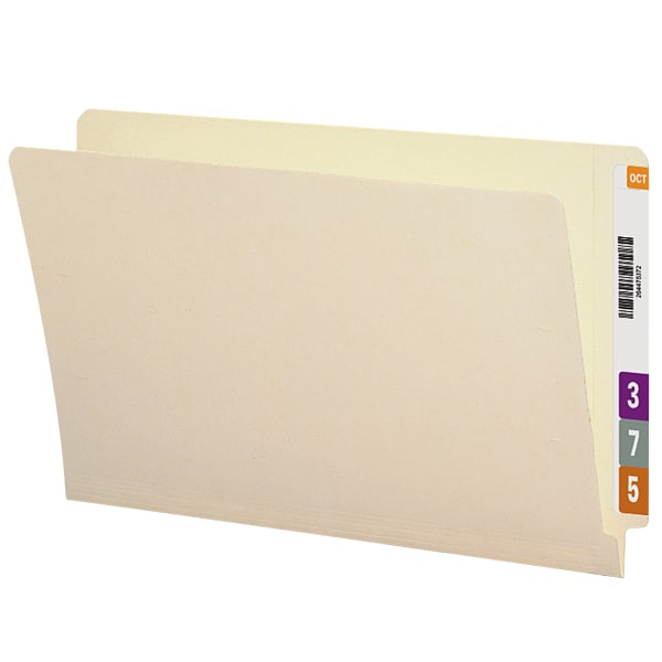 Smead 27110 Straight Cut End Tab Folders  9 1/2 Inch Front  Legal  Manila  100/Box