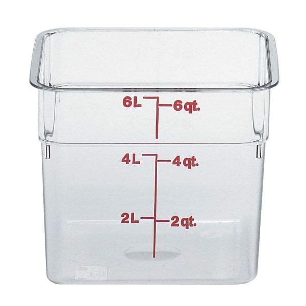 Cambro Clear 6QT Square Food Container 6SFSCW135