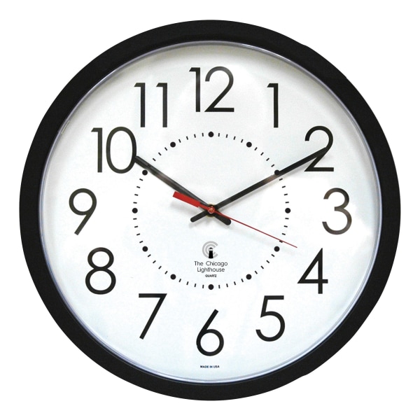 https://media.officedepot.com/images/t_extralarge,f_auto/products/966249/966249_o01_chicago_lighthouse_145_black_electric_wall_clock___electric.jpg