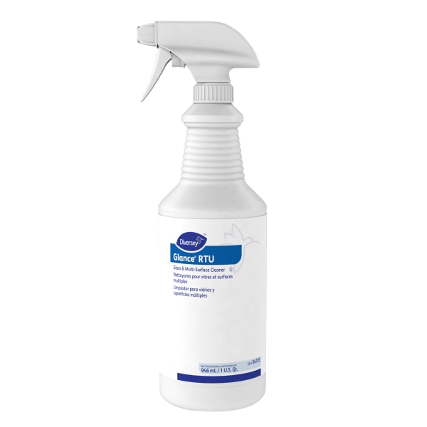 Diversey™ Glance® Glass & Multi-Surface Cleaner, Original Scent, 32 Oz, Pack Of 12 Bottles