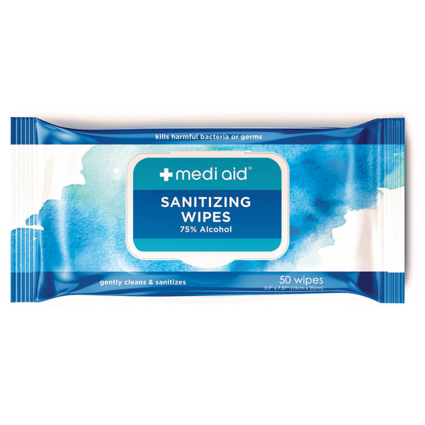 MediAid Sanitizing Wipes - 50ct