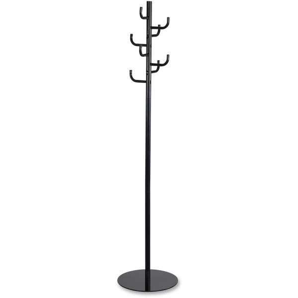 SAFCO 4241BL Coat Rack Black 69  H Stand Alone