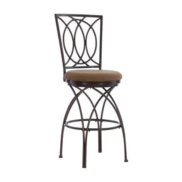 Barstool: Powell Big& Tall Cross Leg Barstool - Bronze
