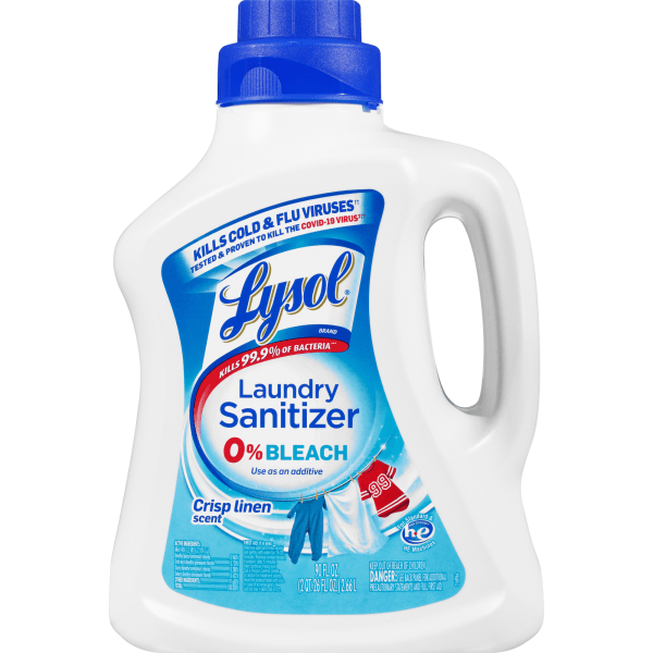 Lysol Laundry Sanitizer Additive, Bacteria-Causing Laundry Odor Eliminator, 0% Bleach Laundry Sanitizer, color, , Multi 90 Fl Oz Crisp Linen (B01N6BP63M)