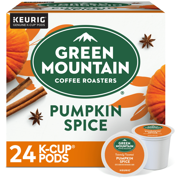 24ct Green Mountain Coffee Pumpkin Spice Keurig K-Cup Coffee Pods Flavored Coffee Light Roast