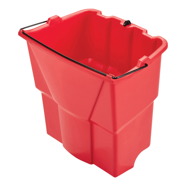 Rubbermaid Commercial 2064907 WaveBrake 2.0 18 qt. Plastic Dirty Water Bucket - Red