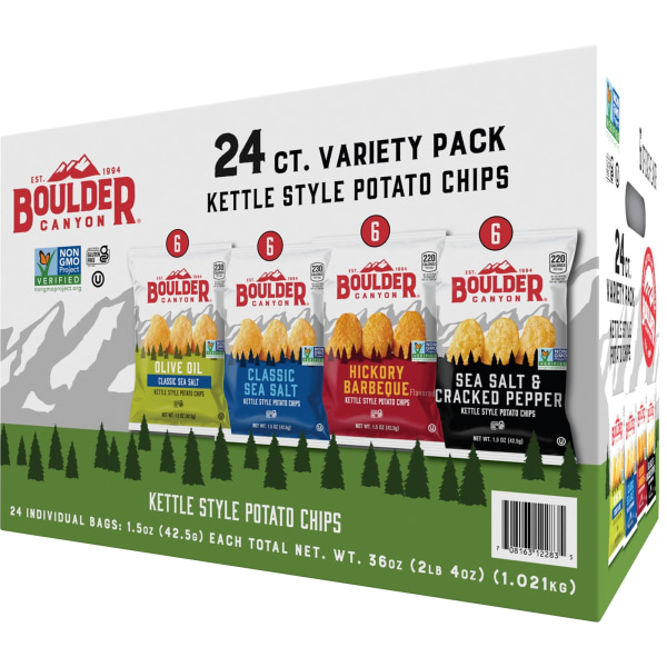 24 ct Boulder Canyon Potato Chips Variety Pack