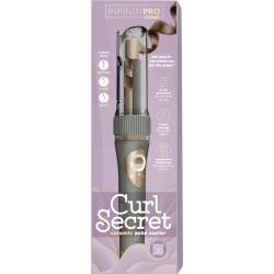 Conair INFINITIPRO Curl Secret Automatic Curling Iron, 4-1/2", Gray/Gold