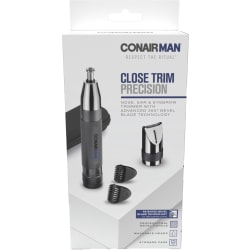 Conair Man Nose, Ear and Eyebrow Trimmer with Advanced Cutting Technology, Gray