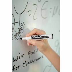 Dixon Dry Erase Markers - Broad Chisel, Fine Marker Point - Black Ink - 12 / Box