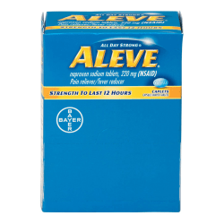 Aleve® Pain Reliever Tablets, 1 Tablet Per Packet, Box Of 50 Packets