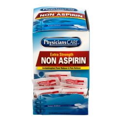 PhysiciansCare Non Aspirin Acetaminophen Pain Reliever Medication, 2 Tablets Per Packet, Box Of 50 Packets