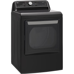 LG DLEX7900BE Electric Dryer - 7.30 ft³ - Front Loading - Vented - 12 Modes - Steam Function - Black Steel - Energy Star