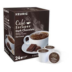 Café Escapes™ Dark Chocolate Hot Cocoa Single-Serve K-Cup®, Box Of 24