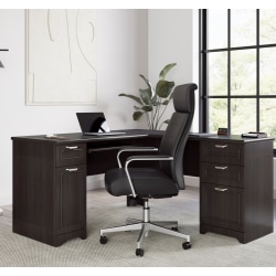 Realspace® Magellan 59"W L-Shape Corner Computer Desk, Espresso