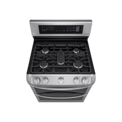 LG 6.9 cu. ft. Gas Double Oven Range with ProBake Convection - 30" - Stainless Steel