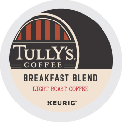 Tully's® Coffee Single-Serve Coffee K-Cup® Pods, Breakfast Blend, Carton Of 24