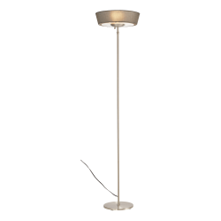 Adesso® Harper 300W Torchiere Floor Lamp, 71"H, Gray Shade/Steel Base