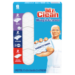 Mr. Clean® Magic Eraser Cleaning Pads Variety Packs, 6 Pads Per Pack, Set Of 2 Packs