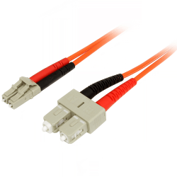 StarTech.com 1m Fiber Optic Cable - Multimode Duplex 50/125 - LSZH - LC/SC - OM2 - LC to SC Fiber Patch Cable  - LC/SC Fiber Optic Cable - 1 m LC to SC Fiber Patch Cable