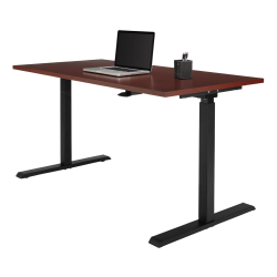 Realspace® Magellan Pneumatic Height-Adjustable Standing Desk, 60"W, Cherry