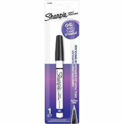 Sharpie Oil-Based Paint Markers - Extra Fine Marker Point - Black Ink - Oil Based - Metal Barrel - 1 Pack