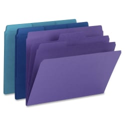Smead® SuperTab® Organizer Folders, Letter Size, 3/4" Expansion, 1/3 Tab Cut, Assorted Colors, Pack Of 3