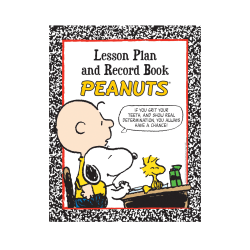 Eureka 40-Week Lesson Plan And Record Books, 8 1/2" x 11", Peanuts®, Pack Of 2