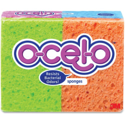 ocelo™ Cellulose Sponges, Assorted Colors, Pack Of 4