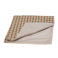 Medline Triumphant Reusable Underpads, 34" x 36", Tan Plaid, Case Of 12