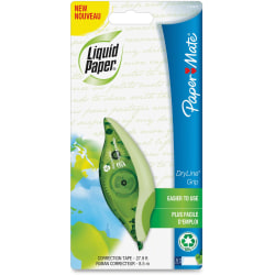 Paper Mate® Liquid Paper® DryLine® Grip 67% Recycled Correction Tape, 1 Line x 335